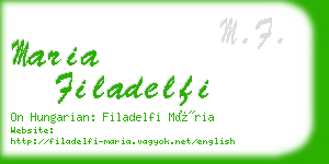 maria filadelfi business card